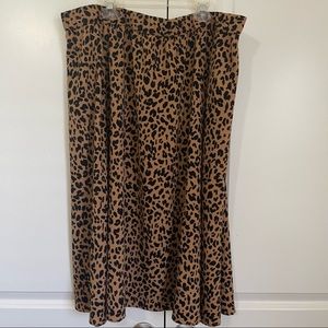 Ava & Viv Animal Print Midi Skirt